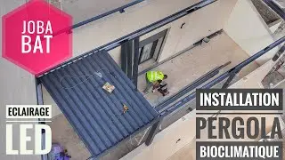 Installation de #PERGOLA#bioclimatique en #aluminium éclairage LED | #casablanca MAROC JOBABAT