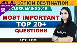 RRB Clerk Mains 2019 | Reasoning | Most Important Top 20+ Questions