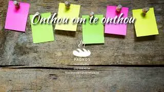 Onthou om te onthou