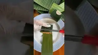 banana leaves cake packing