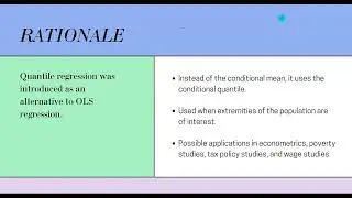 Introduction: OLS Review, Rationale, OLS & Quantile Regression Comparison