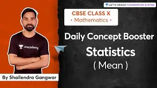 Daily Concept Booster: Statistics | Mean | Mathematics | Shailendra Gangwar