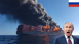 2 minutes ago! A US F-35 fighter jet sank a North Korean ship smuggling weapons to Russia.