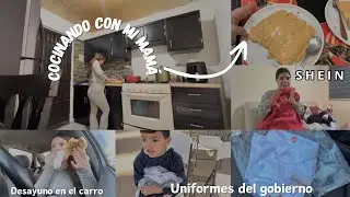Haciendo pendientes con 2 hijos | Fuimos por el uniforme del gobierno | Enchiladas | Haul de SHEIN