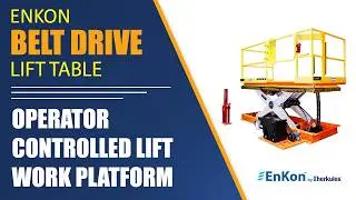 v1602 03 enkon operator controlled belt drive scissor lift work platform comfortable working height
