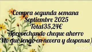 Compra de la segunda semana de septiembre 2025, cheque ahorro y tengo de todo 