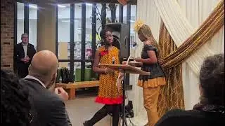 Naza Presenting at the Black History month Proclamation St Albert Place