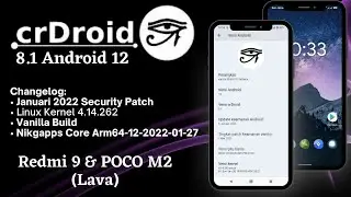 Review Custom Rom CRDROID 8.1 Android 12 | Redmi 9 | 9prime | Poco M2