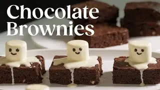 How to Make Friendly Ghost Brownies 👻 | Fun Halloween Recipe