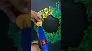 #shorts - paperflower wreath - front door wreath - spring wreath -wallhanging craft ideas with paper