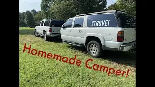 Homemade Camper, storage construction