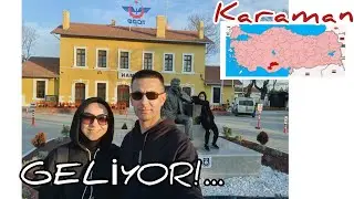TRAIN STATION IN TURKEY/EXPRESS || KARAMAN HIZLI TREN GELİYOR/ TREN GARI