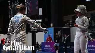 Ukrainian fencer disqualified from world championships after anti-Russia protest