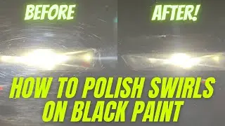 Remove heavy swirls from black paint, fix failed ceramic coating, Porsche, Rupes color system ep. 3