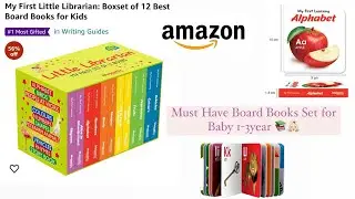 My First Little Librarian Boxset of 12 Best Board Books for Kids Review #amazon #preschool #books 📚