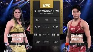 EA Sports UFC 5 Gameplay Mackenzie Dern vs Weili Zhang