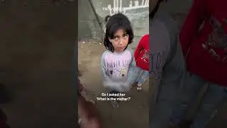 Gaza girl cries after seeing journalist who resembles her father