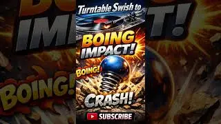 Turntable Swish to BOING Impact Crash Sound Effect | Vinyl Scratch Drop Cartoon Smash Audio