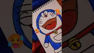 How To Draw Doraemon with watercolor #art #trending