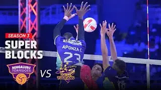 Super Blocks | Match 37 | Super 5 | Delhi Toofans vs Hyderabad Black Hawks | PVL Season 3