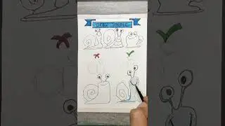 How to draw Snail and how not to #scetch Snail #art #drawingtutorial