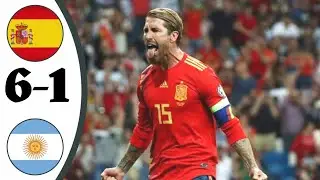 Argentina goalkeeper can't stop Spain's attack - Sergio Ramos vs Messi 2022