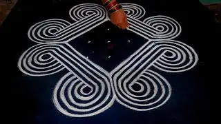 Simple rangoli design 🌺 Traditional padi kolam 🌺 Friday Rangoli design 