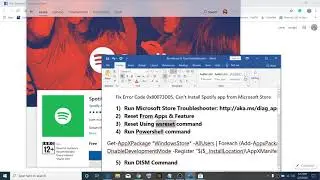Fix Error Code 0x80073D05, Can't Install Spotify app from Microsoft Store
