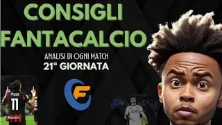 INDICI SCHIERABILITA' 21 GIORNATA FANTACALCIO