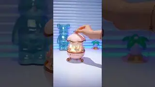 Musical Carousel Night Light with Rotating Bunny, Bluetooth Speaker LED Lamp for Kids