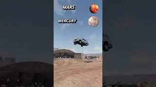 Car Drop Test on Every Planet! #beamngdrive