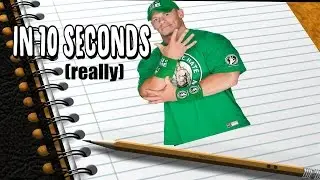 How To Draw JOHN CENA In Just 10 Seconds