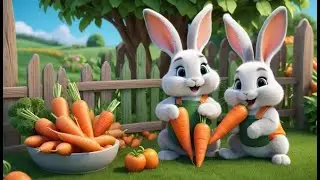 Five Little Bunnies Jumping on the Ground | Bunny Counting Song for Toddlers and Preschoolers