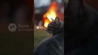 Dog Freaking Out While Cat's Like 'I'm Good' 🐕🐈 #aishorts #humor #trending