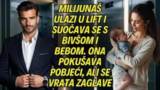 Milijunaš ulazi u lift i suočava se s bivšom i bebom. Ona pokušava pobjeći, ali se vrata zaglave