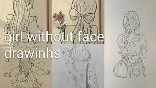 ✨ Cute Anime Girl Drawing (Without Face) 🎀 | Easy Aesthetic Anime Art Tutorial 🎨