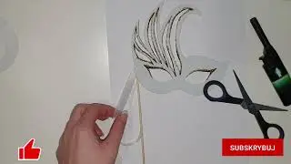 Maska Karnawałowa z pianki brokatowej DIY - 7