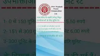 Unit Rate #shorts #uppcl