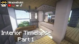 Minecraft Modern Interior Build Timelapse (Part 1) - #Shorts