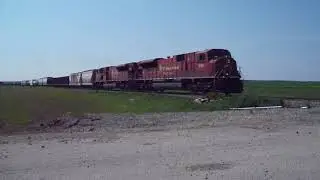 CP SD90MAC consist south of Carstairs Alberta on 27Jun2011