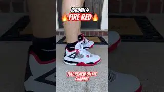 Jordan 4 Fire Red!  Full review on my channel #jordan #jordan4 #review