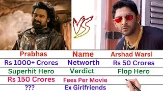Comparison: Prabhas Vs Arshad Warsi | Networth, Affairs, Family, Luxury Cars & Lifestyle