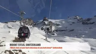 Mount Titlis at 10,623 ft above sea level, Switzerland #loveswitzerland #mounttitlis #titliscablecar
