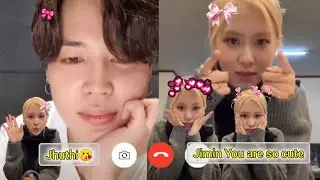Jimin and rose💓 video calling in hindi dubbed