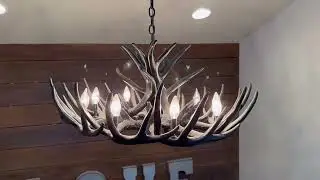 Rustic Antler Chandelier, Deer Horn Home Decoration Lighting for Cafes, Living Rooms, Clothing Store