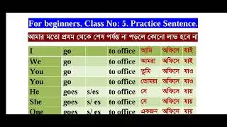 কিভাবে বিভিন্ন Persons দিয়ে প্রথম থেকে English to Bangla practice করতে হয় তা এই video তে দেয়া হলো।