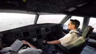 Jeddah OEJN Cockpit view landing rwy 34C, G/S capture from above