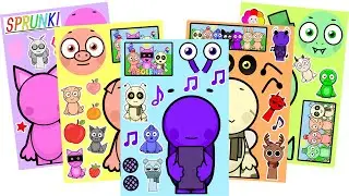 ABGERNY Making and decorating sticker books - Incredibox Sprunki ★ 스프런키 애브거니 스티커북 만들고 꾸미기