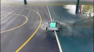 Tennis Court Cleaning Made Easy | Technobot Mini in Action