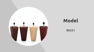 ABS material Brown solid beech wood tapered furniture legs bed leg abs leg